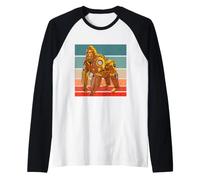 Robot Gorilla Steampunk Tecnologia futuristica Meccanica Maglia con Maniche Raglan