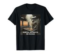Robot Grilling Mici su Marte Futuristico Romeno BBQ Art Maglietta