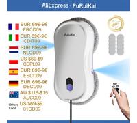 PuRuinKai dubbele ugello huishoudelijke stofzuiger primo piano robot glas reinigingsmachine WHITE