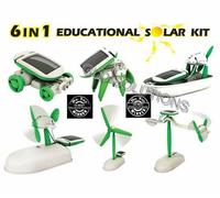 ROBOT KIT 6 IN 1 Pannellino Solare Mulino a Vento Cane Barca Gioco Didattico