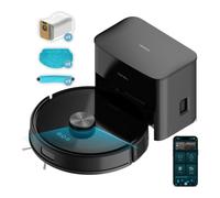 Cecotec Robot Aspirapolvere e Lavapavimenti con Base Autovuotante Conga Y70. Navigazione Laser, 20000Pa Pressione Aspirazione, Spazzola in Silicone Speciale Animali, Base con Sacco Polvere 3L