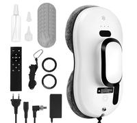 Robot Lavavetri, 5600Pa Lavavetri Elettrico Automatico con Funzione di Spruzzatura Automatica, 3 Modalità Pulizia, Navigazione Intelligente, Telecomando, Rilevamento dei Bordi e 8 Panni