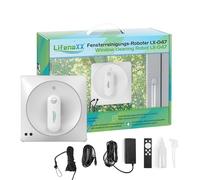 Lifenaxx LX-047 Robot lavavetri avanzato con 4 ugelli spruzzatori, 4 programmi di pulizia, motore brushless, telecomando incluso - Robot lavavetri elettrico anche per finestre senza telaio