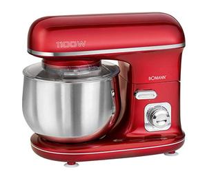 Robot pasticceria - Impastatrice pane - Robot impastatrice - Robot pasticceria professionale - Robot multifunzione Bomann KM6010CB Robot impastatrice 1100 Watt Mixer/Impastatrice/Frusta 5 Litri Rosso