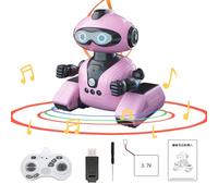 Robot per bambini - Robot giocattolo programmabile intelligente di rbotica, rilevamento gesti occhi LED 14,2x10,8x14,5 cm, robt interattivo 3,7 V 220 MAH Smart Dance Song con telecomando per giocatt