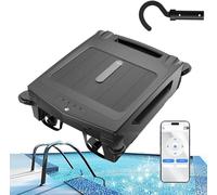 Robot per la pulizia della piscina S-urface con doppia modalità di ricarica (solare/adattatore), controllo app, pulizia automatica senza fili, per tutte le superfici della piscina, 2 opzioni di