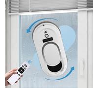 Robot per la pulizia delle finestre con telecomando, 2800 Pa robot per finestre con navigazione intelligente, sensore di caduta, sistema di rilevamento intelligente dei bordi, aspirapolvere per