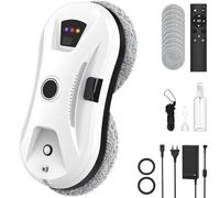 Robot per la pulizia delle finestre con telecomando, pulitore automatico elettrico con forte aspirazione, navigazione intelligente e riconoscimento dei bordi, per vetro, specchi, piastrelle, interni