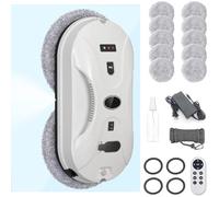 Robot per la pulizia delle finestre - Pulitore elettrico robot con funzione automatica a doppio spruzzo, 3 modalità di pulizia e sistema di rilevamento dei bordi, robot per finestre per vetro