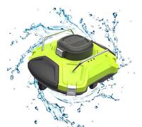 Robot pulitore automatico per piscine con batteria da 5000 mAh e design impermeabile IPX8, parcheggio autonomo, ideale per piscine fuori terra e interrate
