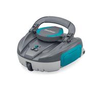 ROBOT PULITORE PER PISCINA BESTWAY Agate, pulizia automatica per fondo piatto 15 m², Potenza 22 W, Lavapavimenti, Autonomia fino a 60 min, Base di carica, Grigio, Turchese