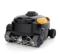 Robot pulitore per piscine senza fili, arrampicata su parete, durata della batteria prolungata, grande capacità di 0,28 Cu Ft, doppio motore avanzato, aspirapolvere automatico X3 per piscine interrate