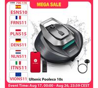 Robot Pulitore Piscina Ultenic Pooleco 10s, Controllo APP/Telecomando, 90 Minuti di Autonomia, 5200mAh, 3 Motori, per Piscine Interrate/Fuori Terra fino a 78 m²