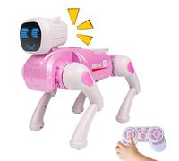 Robot Puppy - Toy educativo interattivo Controllo vocale | Pet di cane robotico a piedi intelligente con espressioni, luce, telecomando app | Ragazze per ragazzi, aula, in età prescolare, viagg