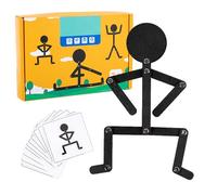 Robot Puzzle Toy In Legno - Action Figure Robot Puzzle Toy Regolabile | Giocattolo Interattivo Portatile Con 24 Carte E 48 Giocattoli Da Viaggio D'azione Regali Robots Per 3-8 Anni