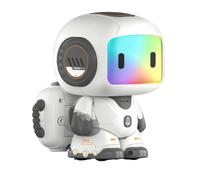 Robot RC intelligente | Giocattolo elettrico programmabile | Modalità touch screen interattiva | Funzionalità musicali luminose a LED per bambini, regalo per le vacanze di compleanno, aula sc