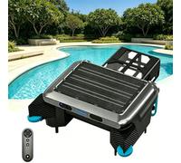 Robot Skimmer Automatico per Piscina, Aspiratore A Energia Solare da 5200 mAh con Autonomia di Oltre 20 Ore E Impermeabilità Ipx8, Cestello Filtro da 6 L, per Piscine Fuori Terra E Interrate