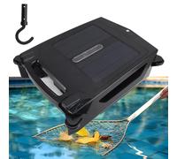 Robot skimmer automatico per piscina con pannello solare, motori gemelli per una pulizia efficiente della piscina, design robotico per un facile funzionamento