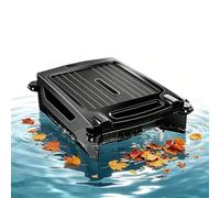 Robot Skimmer Automatico Per Piscine, Pulitore Di Superficie A Energia Solare E CC Per Tutte Le Piscine, Controllo Tramite App Intelligente, Navigazione Autonoma Ed Evitamento Ostacoli(Nero)