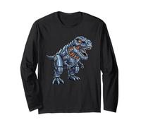 Robot T Rex Cyber Dinosaur Mecha King Design Maglia a Manica
