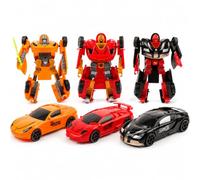 Robot Trasformabile Robots Auto Sportiva Set 3 Auto Trasformabili in Robot che si Trasforma Giocattolo per bambini Robots Automobile Transformabile,Colori Assortiti Colore Casuale (A)