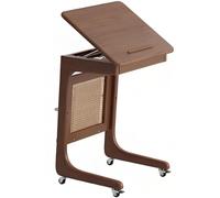 Robot Vacuum Storage Rack, armadio nascosto in legno massello con ruote e ripiani regolabili per l'organizzazione del soggiorno e della cucina