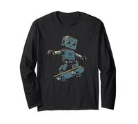 Robot Volante Divertente con Skateboard per Pattinatore Maglia a Manica
