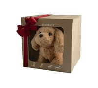 Robotic Dog, Plush Toy, Interactive Barking Walking Tail-Wagging Pet, Soft Animal Companion Gift Idea, Puppy Toy for Kids Classroom Home Learning Play, Multicolor, 5.12x3.94 Inches