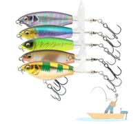 Robotic Fishing Lure 2025 New Lures, Fishings Lures with 3D Eyes, 2025 New Multi-Color Crankbait Set Durable Hard Bait (5PCS-B,6.5g)