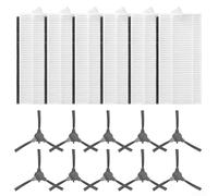 Robotic Vacuum Accessories - Filtro a spazzola laterale per Lenoxx Magivaac RV4500 e SR900, contiene 6 filtri + 10 spazzole laterali (B)