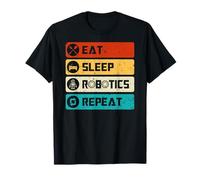 Robotics Engineer Funny Robot, Eat Sleep Robotics Repeat Maglietta