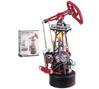 ROBOTIME 3D Puzzle Erwachsene Ölpumpenheber Modellbausatz- Mechanisches Bastelset mit Licht & Bewegung, PVC Ingenieurmodell-Spielzeug, Geschenk für Sammler & STEM-Fans, CGL03