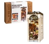 Robotime Book Nook Kit Arcade Incontri Booknook Kit casa delle bambole in miniatura fai da te Puzzle in legno 3D Fermalibri Scaffale Decor Regalo