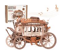 Robotime carillon in legno Puzzle 3D Puzzle costruzione di edifici meccanici artigianato compleanno anniversario giorno kit regalo Stagecoach