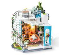 Robotime Casa delle bambole fai-da-te non tossica con mobili Kit casa in miniatu