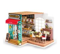 Robotime di Arte Casa Delle Bambole FAI DA TE In Miniatura Casa Kit Mini Casa Delle Bambole con Mobili Simon Caffè Giocattoli per I Bambini Regalo della ragazza DG109