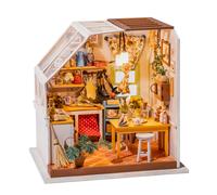 Robotime fai da te in legno miniatura casa delle bambole Janson cucina 1:24 casa delle bambole fatta a mano modello costruzione kit giocattoli per bambini adulti