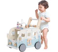 ROBOTIME Girello in Legno per Ragazzi e Ragazze, Girello per Bambini con Effetto Spiaggia Oceano, Apprende le Capacità Motorie e Stimola la Creatività, Regalo per Neonati e Bambini, per Età 10-36 Mesi