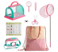 ROBOTIME Kit esploratore per bambini e kit cattura insetti per bambini, 10 pezzi, kit per la cattura di insetti all'aperto, con lente d'ingrandimento e rete, set avventura per cortile e campeggio