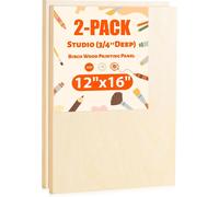 Robotime Pannelli in legno di betulla per dipingere 12x16 pollici Tavole in tela di legno non finito Confezione da 2 legno artigianale per versare artigianato d'arte