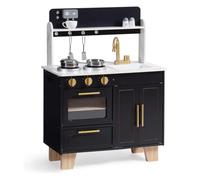 Robotime Play Kitchen Cucina per bambini in legno Fai finta di giocare con piano di lavoro in stile marmo Cucina giocattolo moderna per ragazze e ragazzi