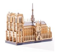ROBOTIME Puzzle 3D Cattedrale di Parigi, kit modello in legno per adulti da costruire, kit fai da te per costruzione di giocattoli, ideale per Natale e compleanno