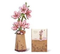 ROBOTIME Puzzle 3D con fiori in legno Sakura, puzzle con fiori artificiali, kit di modelli per adulti da costruire, set fai da te, per San Valentino, festa della mamma e Natale