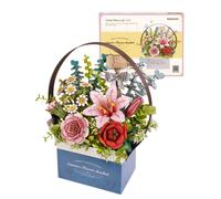 Robotime Puzzle 3D Fiore Kit modello in legno Accessori per la decorazione della casa Regali per il soggiorno per le donne nel bouquet di fiori di San Valentino STW03H
