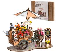 Robotime Puzzle 3D in legno Kit carrello fiore Decorazioni Regali artigianali Kit modello per adulti Donne Ragazze Ragazzi
