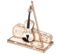 Robotime Puzzle 3D in Legno Modello Violino Capriccio, Kit Fai-da-Te per Adulti, Facile Assemblaggio, Blocchi Musicali TG604K