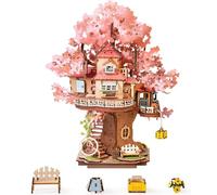 ROBOTIME Puzzle 3D in Legno Sakura Tree House, Modellino da Costruire per Adulti, Decorazione per la Casa, Idea Regalo per Adulti e Adolescenti