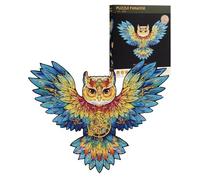 ROBOTIME Puzzle in Legno - Gufo, 200 Pezzi Puzzle Legno per Adolescenti e Adulti, 368x275cm, Puzzle Educativi Colorati per Compleanno, Natale
