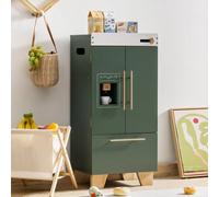 Robotime Robud Forno da cucina giocattolo in legno vintage Lavatrice Asciugatrice per bambini con set da cucina per frigorifero giocattolo realistico Verde vintage