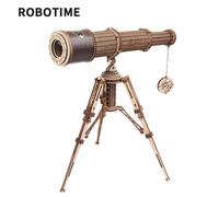 Robotime Rokr 1:1 FAI DA TE 314 pz Telescopico Monoculare Telescopico Modello di Legno Kit di Costruzione di Montaggio Giocattolo Regalo per I Bambini di Età